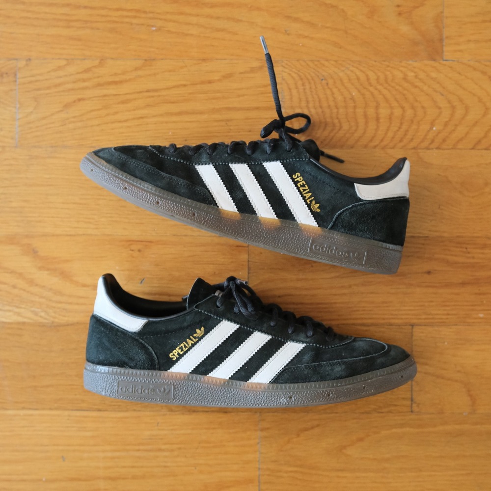 Adidas Spezial Sneakers Mens Black White Gum Sole Vintage Terrace Size 9.5 Low